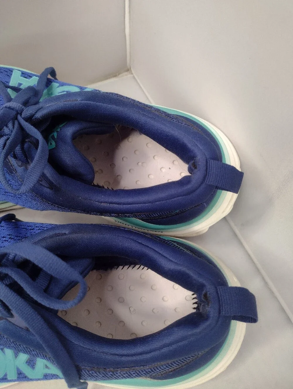 Hoka One One Bondi 8 Womens 8B Running Sneakers Shoes 7.5 B Blue B12